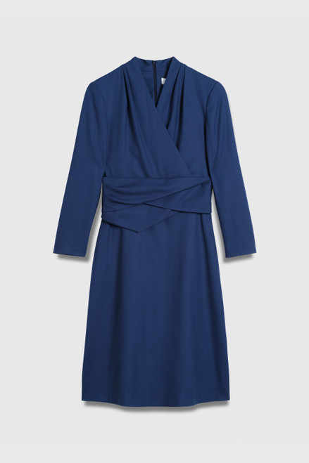Westbury Dress Indigo Wool Crepe