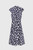 Mirabello Dress Navy And Ivory Abstract Print Crepe