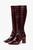 Modena 70 High Boot Chocolate Croc-Embossed Leather