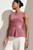 Clever Crepe Sleeveless Barley Top Storm Pink