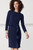 Langbourne Dress Navy Crepe