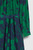 Lavinia Dress French Navy And Bright Green Ikat Floral Print Silk