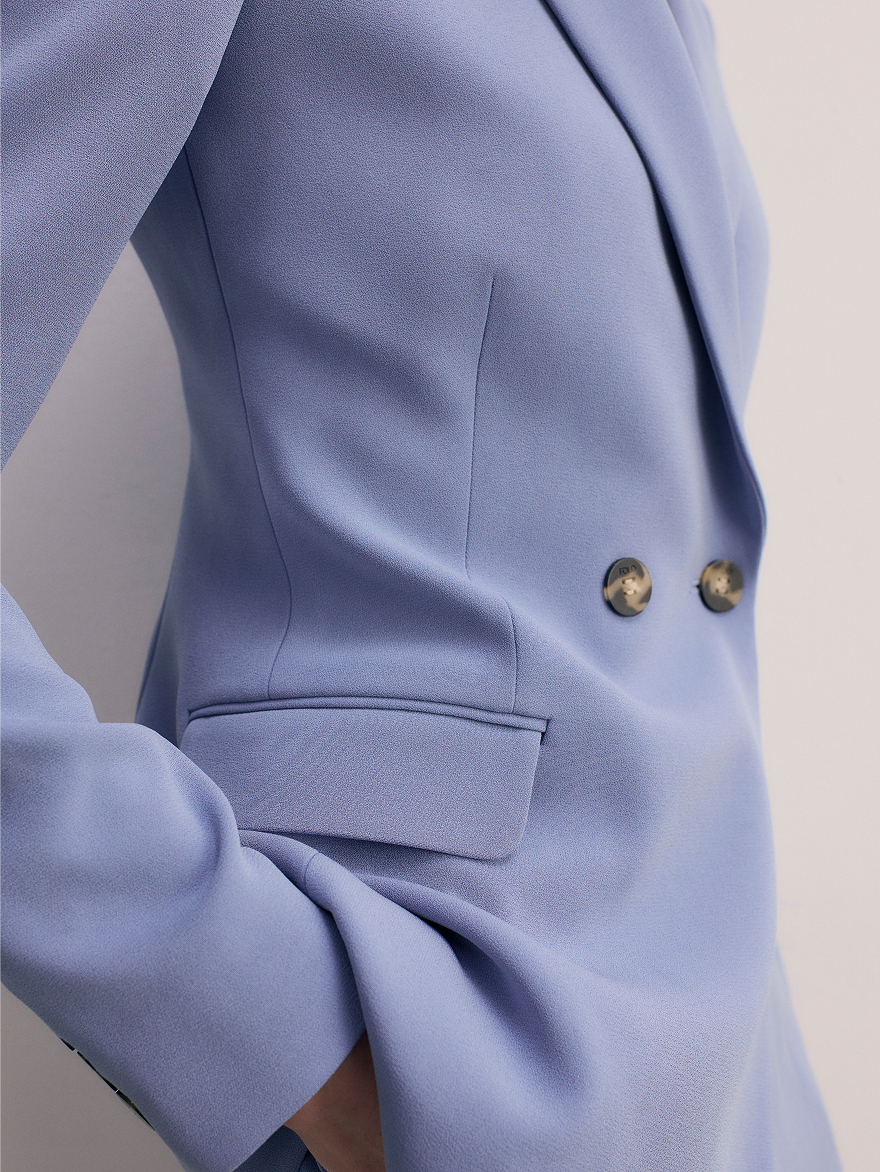 Clever Crepe blue suiting