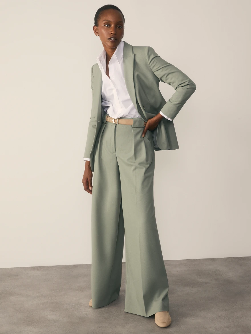 Sage green Clever Wool Blend suiting