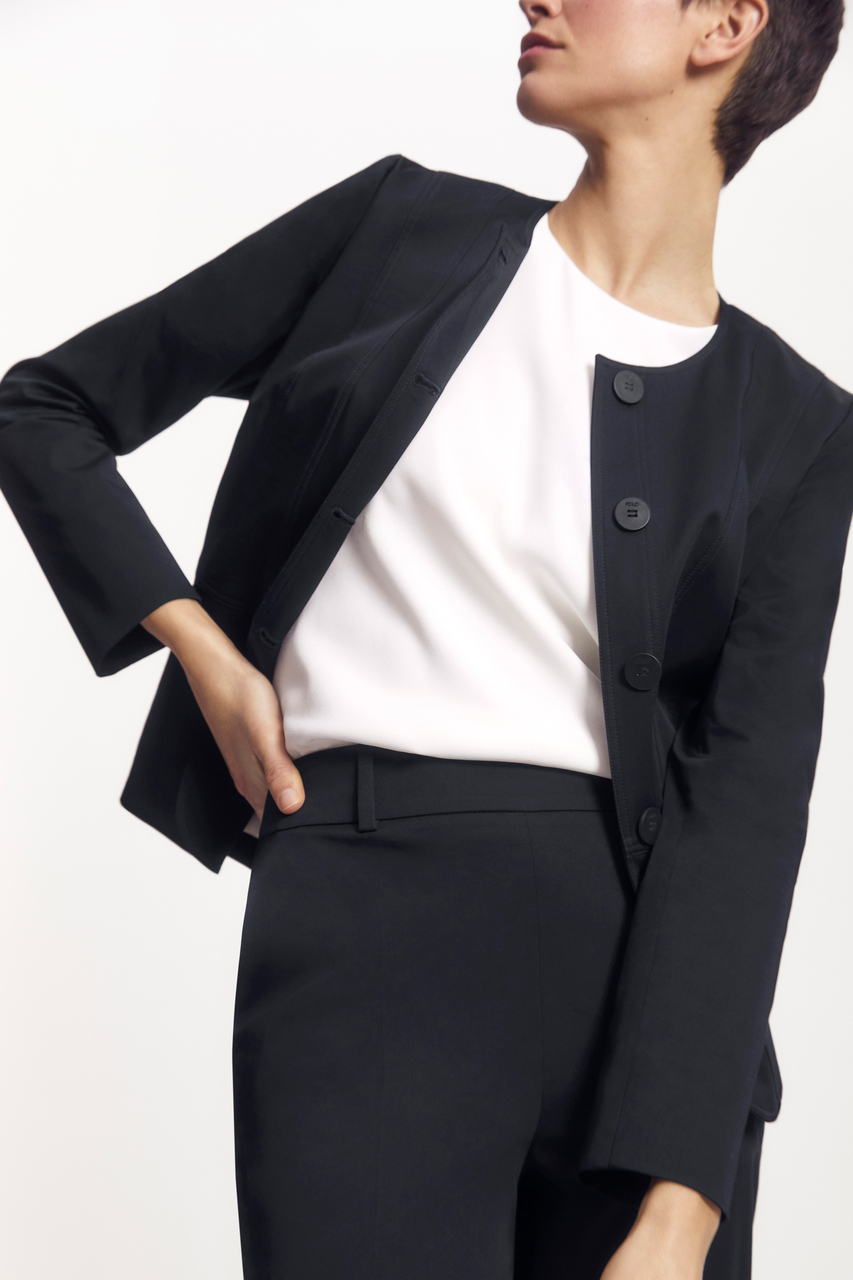 Sunbury Jacket Navy Stretch Cotton
