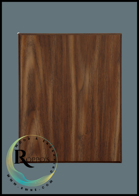 Value 45 Degree Bevel Edge Walnut Finish Plaque