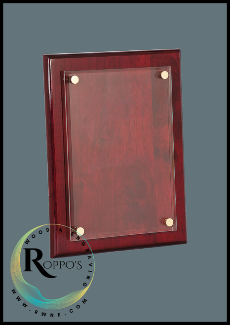 Rosewood Piano Finish Floating Acrylic Plaque