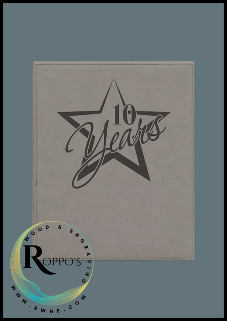 Gray Laserable Leatherette Plaque