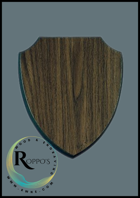 Walnut Finish Shield Plaque