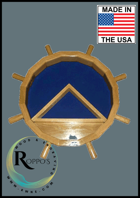 16 Segment Ships Wheel Shadow Box
