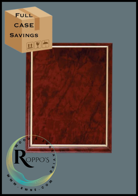 Ruby Marble Finish Plaque with Gold Cove Edge