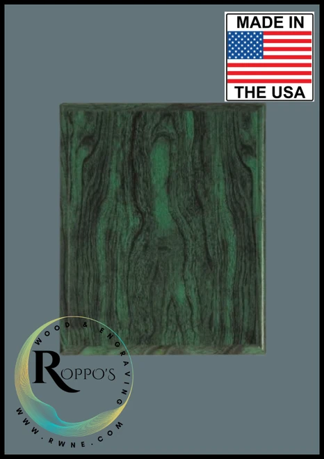 Green Woodgrain Plaque