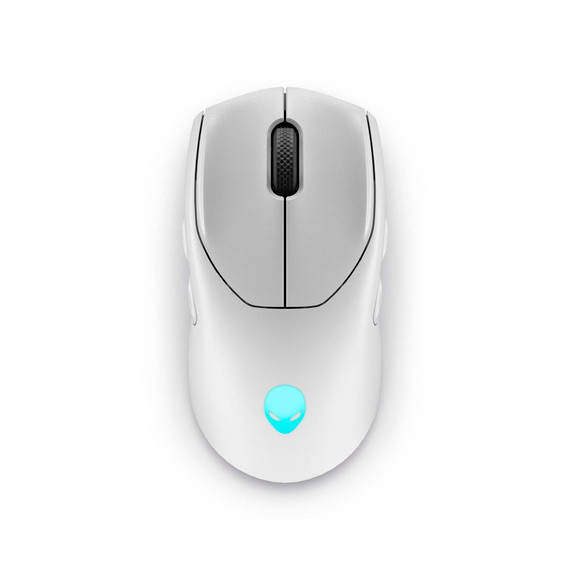 Alienware AW720M Tri-Mode Wireless Gaming Mouse - 2.4GHz Wireless, Bluetooth 5.1, 26,000 DPI, 8-Fully Programmable Buttons, Magnetic Snap Charging Adapter USB-A to USB-C Cable - Lunar Light
