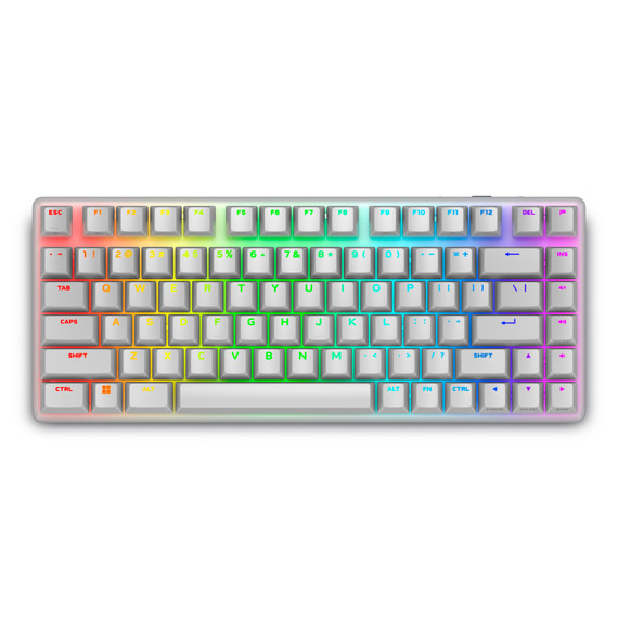 Alienware Pro Wireless Gaming Keyboard - Bluetooth 5.1/2.4 GHz Radio Frequency Connectivity, Linear Mechanical, Hot-swappable switches, Tri Mode connectivity, Adjustable Height - Lunar Light