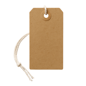 Paper Label With String - Tie On Price Tags - 96x48 mm Paper Label With String - Tie On Price Tags - 96x48 mm