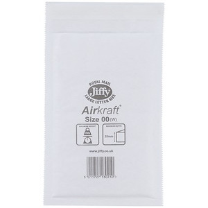 Jiffy Airkraft® Bubble Lined mailers White 115 x 195 mm Jiffy Airkraft® Bubble Lined mailers White 115 x 195 mm