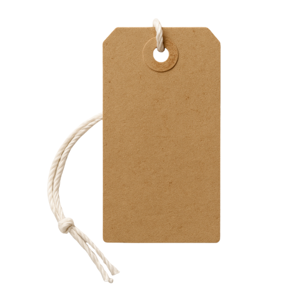 Paper Label With String - Tie On Price Tags - 96x48 mm