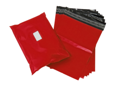 Red Poly Mailing Bags 10" x 14" 250 x 350mm