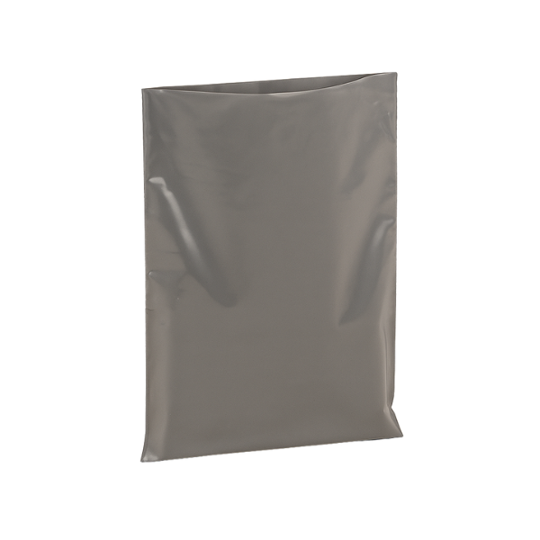 Grey Gusseted Lpde Polythene Bags - 600x900+50 mm - 55 micron - Medium Duty
