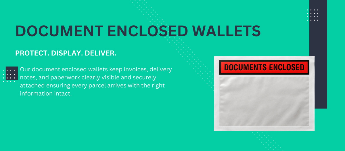 Document wallets and ‘Documents Enclosed’ pouches — fast delivery