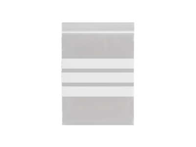 Gripseal bags with white write-on panel