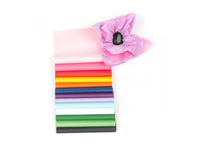 Coloured and white tissue paper sheets