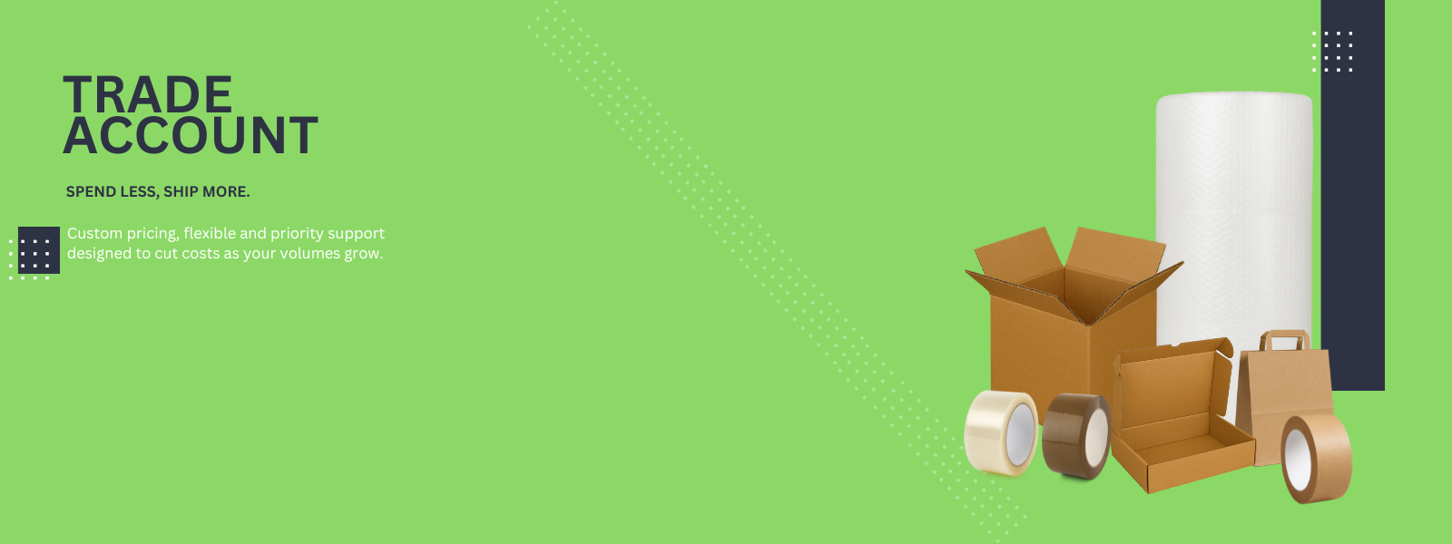 Trade accounts with tiered pricing and support