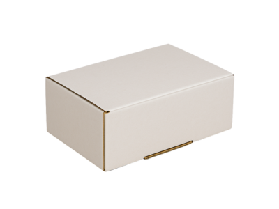 White postal boxes for presentation