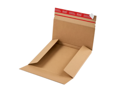 Book wrap mailers with variable spine