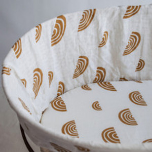 Nestling Moses Basket Muslin Liner - Rainbow Nestling Moses Basket Muslin Liner - Rainbow