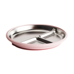 Nestling Stainless Divided Suction Plate 20cm
