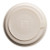 A clearcut image of the Nestling Stainless Steel 23cm Flat Suction Plate in the colour Oat. This is showing the back/underside of the plate showcasing the suction feature.