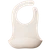 A clearcut image of the Nestling Silicone Bib in the colour Oat.