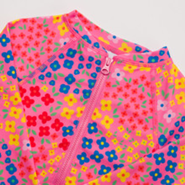Neon by Nestling Sleeved Girls Swimsuit