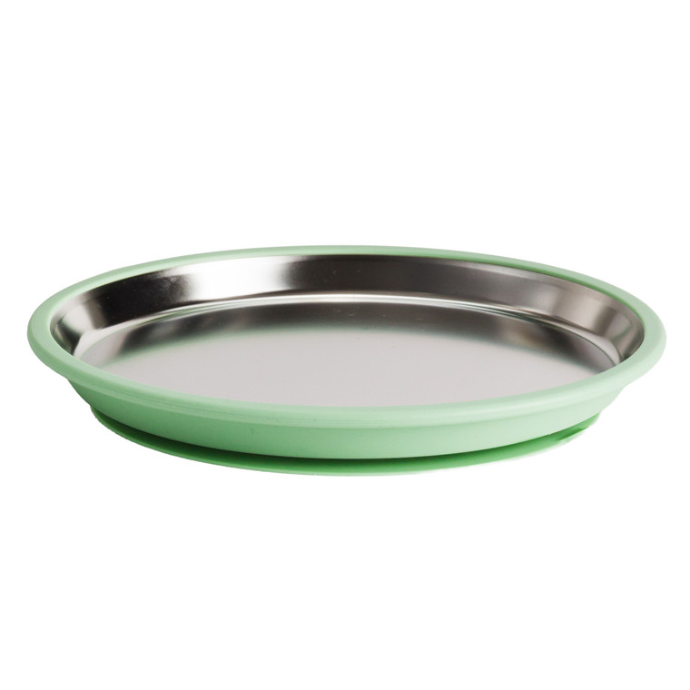 Nestling Stainless Flat Suction Plate 23cm