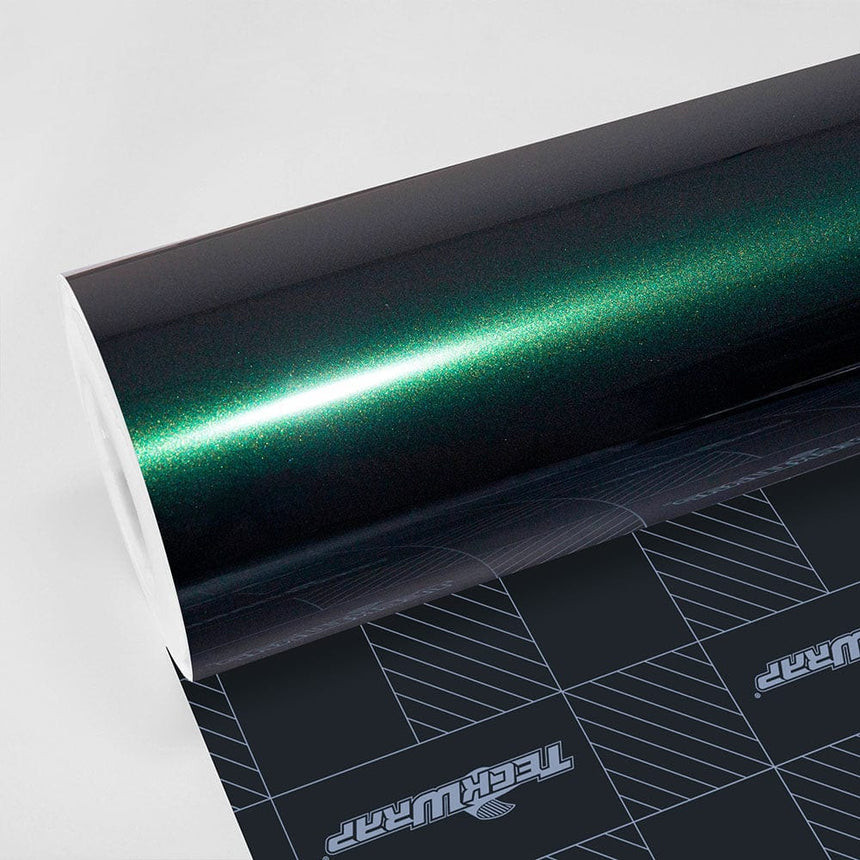 Gloss Green Black Vinyl Wrap | TeckWrap UK