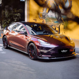 Madeira Red Vinyl Wrap On Car Madeira Red Vinyl Wrap On Car