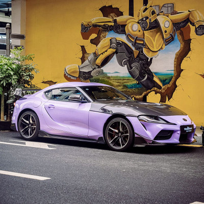 Spanish Lavender Vinyl Wrap On Car
