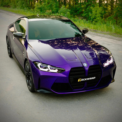 Gloss Silent Purple vinyl wrap with aluminum flakes finish