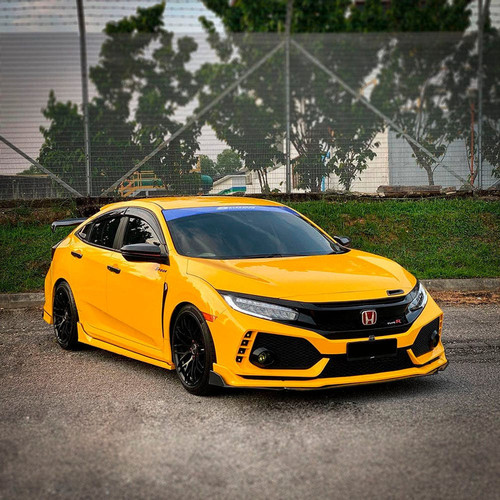 Sunflower Yellow Vinyl Wrap On Car