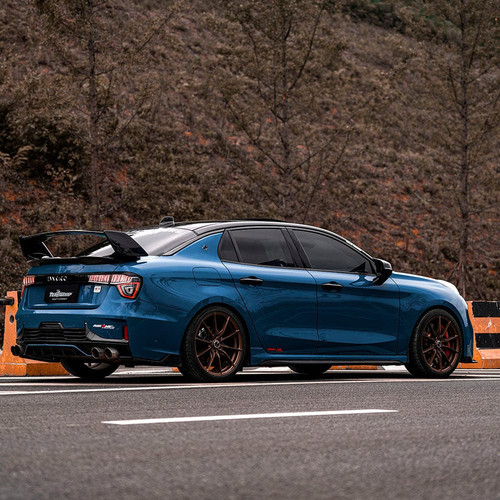 Regal Blue Vinyl Wrap On Car