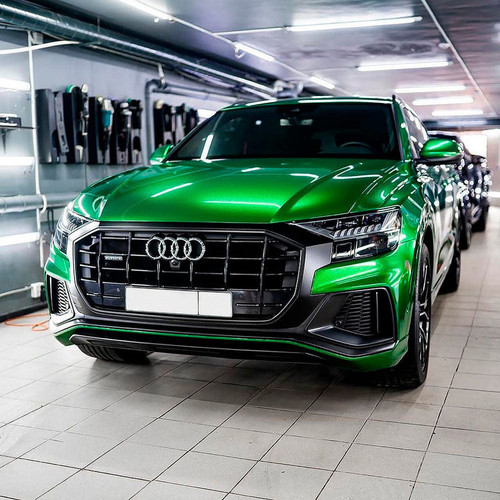 Ruby Green Vinyl Wrap On Car