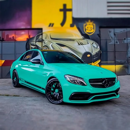 Tiffany Vinyl Wrap On Car