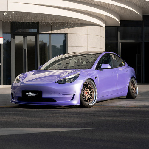 Royal Purple Vinyl Wrap On Car