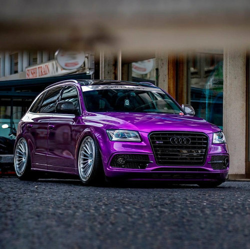 Candy Purple Vinyl Wrap On Car