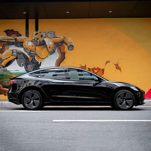 Ultimate Black Vinyl Wrap On Car