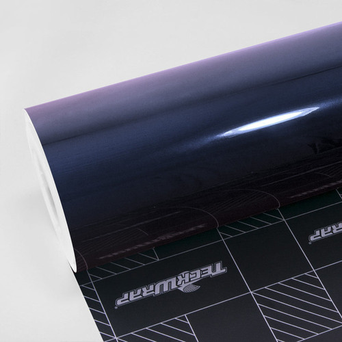 Deep Purple Blue Vinyl Wrap On Car