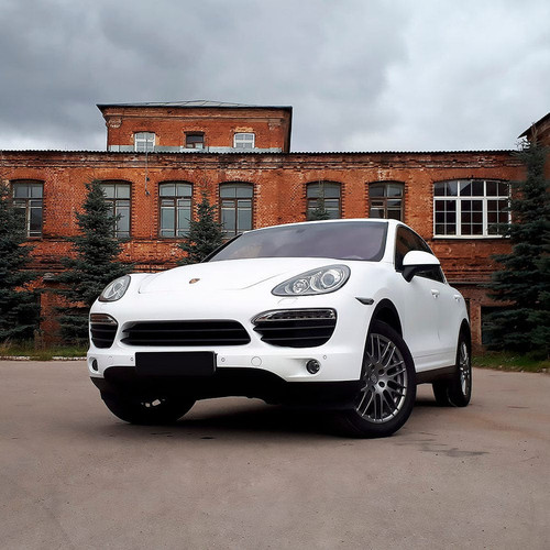 White Matte Vinyl Wrap On Car