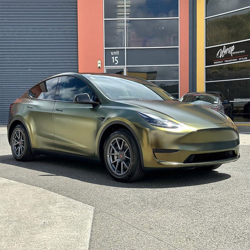 Greenfinch Gold Vinyl Wrap On Car