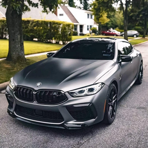 Black Silver Vinyl Wrap On Car